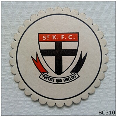 St Kilda Football Club St. K. F. C. Fortius Quo Fidelius Coaster (B) (B310)