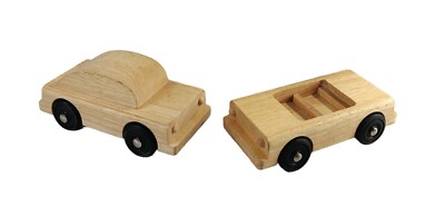 Vintage Child Craft Oak Wood Block Cars 8.5