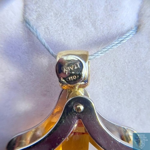 Citrine Pendant 18k White And Yellow Gold (All Genuine) - Picture 7 of 9