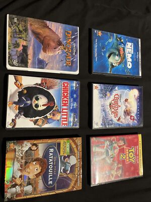 Disney Dvd Lot, Ratatouille, ￼Finding Nemo, Toy Story 2, A Christmas Carol, Chic