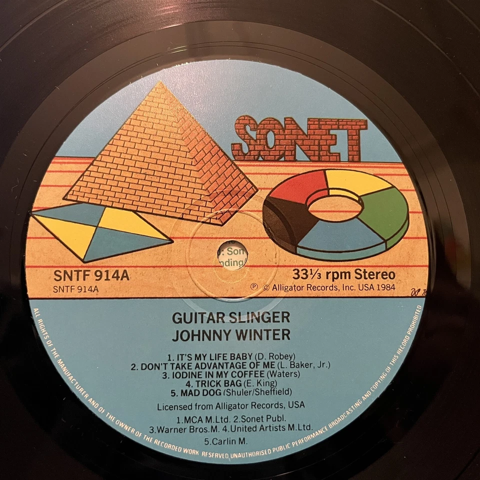 [ROCK/BLUES]~EXC LP~JOHNNY WINTER~Guitar Slinger~[1984~SONET~Issue]~UK Import~ - Image 4 of 4
