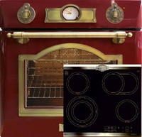 Herdset Autark Kaiser Backofen Eh 6355 Rotem Elektroherd + Kochfeld Kct 6385 Em