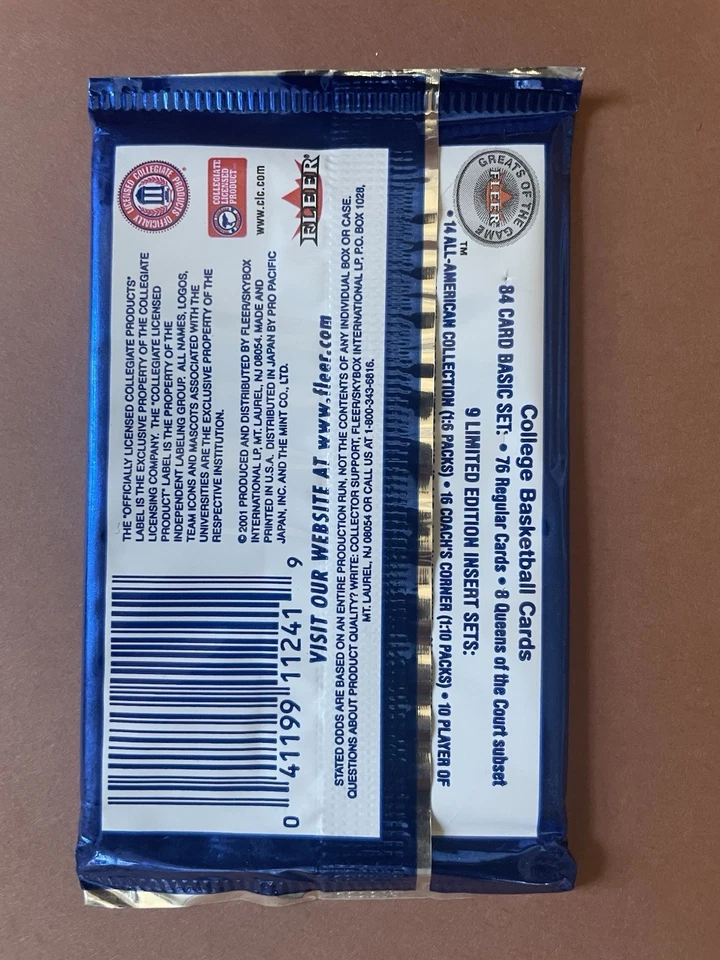 2001 Fleer Greats Of The Game Sealed Hobby Pack - Image 2 of 2