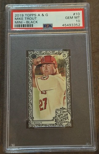 2019 Topps A & G  Mike Trout Mini Black #10 PSA 10 Gem Mint