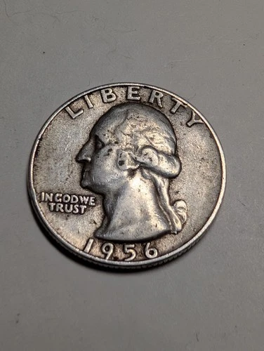 1956 Washington Silver Quarter- No Mint Mark -