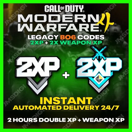 Call of Duty MW4 | 2 Hours Double XP + Weapon XP | Legacy BO6 Codes✅ - product listing photo