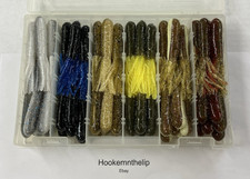 New 4โ Dipped Bass Tube 72 pc Kit, Salty Fishing Lures, USA Made, Flambeau Box