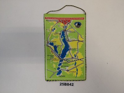 Wimpel ''Fürstenwalde'' Landkarte Scharmützelsee DDR Andenken DekoSammeln #25B842