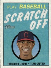 2019 Topps Heritage Francisco Lindor #12 1970 Topps Scratch-Offs Cleveland 5H