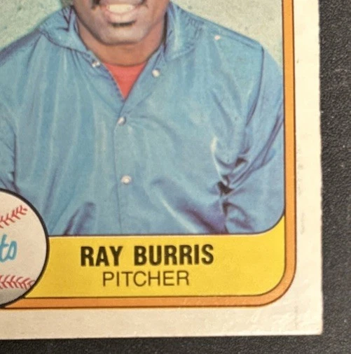 1981 Fleer Ray Burris Baseball Card #328 Mets Pitcher Poor Stained O/C - Image 4 of 4