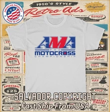 New Tee Shirt AMA Pro Racing Motocross Logo Men's T-Shirt American T-Shirt