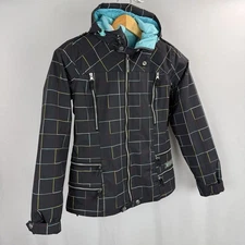 Burton Dry Ride Snowboarding Ski Jacket Hooded Insulated Full Zip Womens Medium