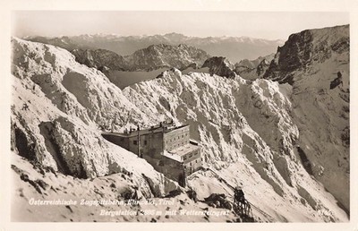 Vintage Austrian Tirol Postcard Österreischische Zugspitzbahn Mountain Station