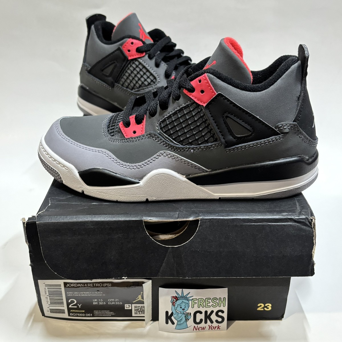 Size 2 (PS) - Jordan 4 Retro Low Infrared for sale online | eBay