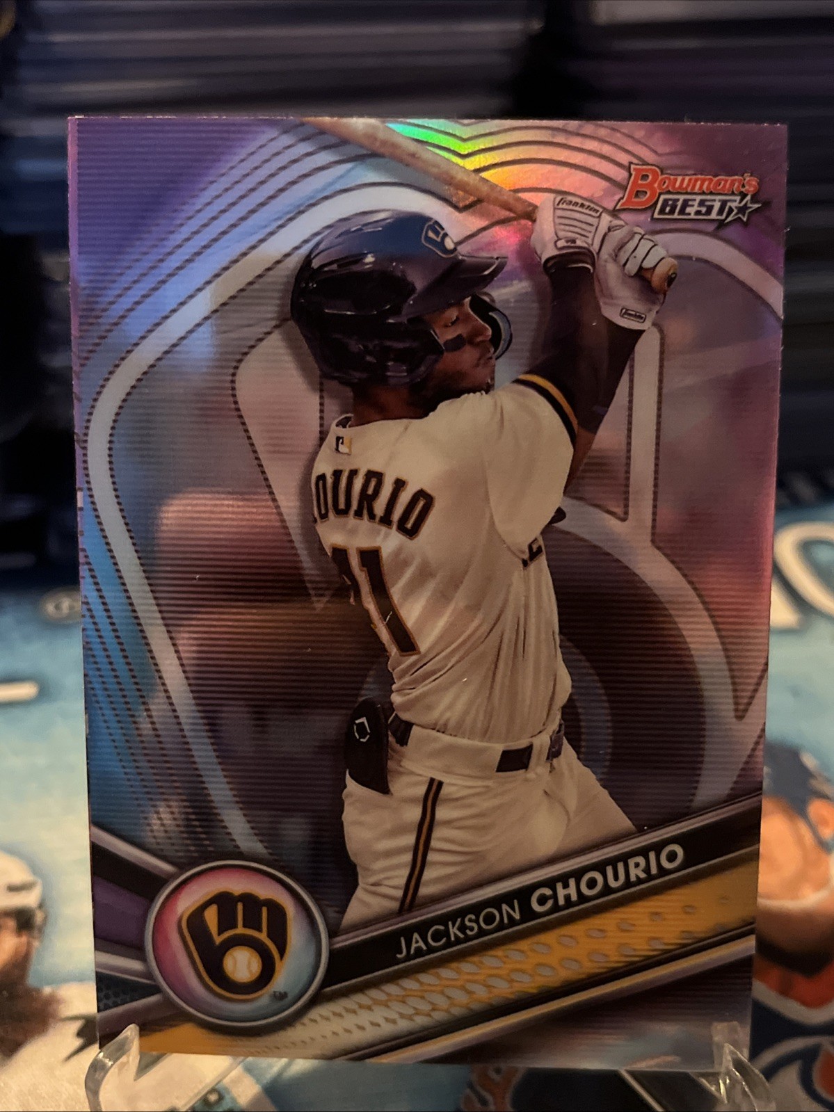Jackson Chourio 2022 Bowman’s Best Top Prospects Refractor Rookie TP-19 RC