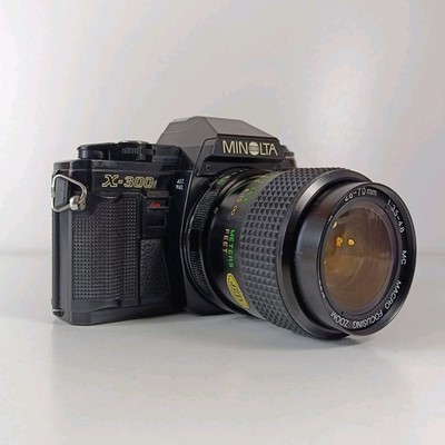 Minolta X-300 35mm Spiegelreflexkamera mit 28-70mm Objektiv - funktionsfähig - schwarz Spiegelreflexkamera