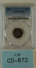 1851 10C SEATED LIBERTY SILVER DIME PCGS AU58 BU UNC SLIDER CD-872