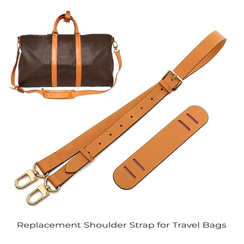 For Louis Vuitton Vachetta Leather Strap Replacement Strap Keepall