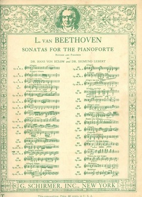 L. VAN BEETHOVEN, SONATAS FOR THE PIANOFORTE, (SONATA QUASI UNA PANTASIA) 1894.