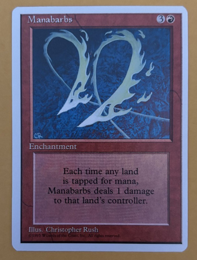 MTG Manabarbs LP Fourth Edition Rare - NM