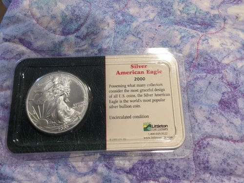 United States Silver Dollar 2000 Bullion Uncirculated American Eagle 1 Oz