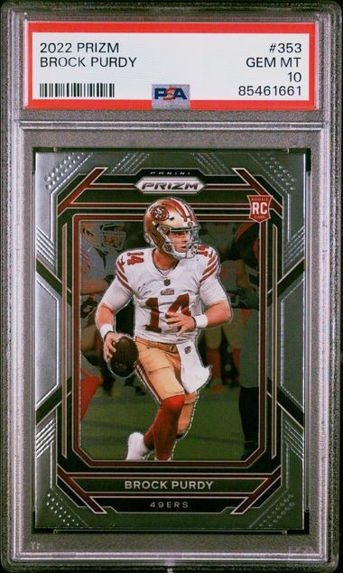 2022 Panini Prizm Brock Purdy Rookie Card RC 353 PSA 10 49ers Free S&H! Football
