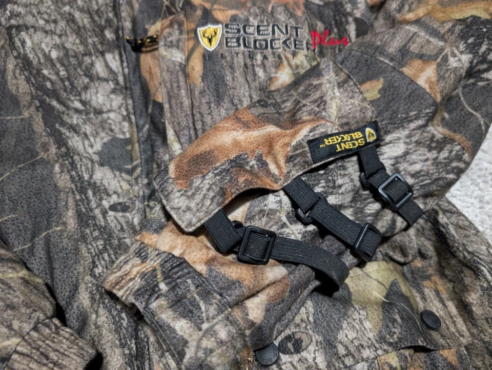 Scent Blocker Plus Zip Up Jacket Mossy Oak 2 Layer Removable Size M - Image 3 of 4