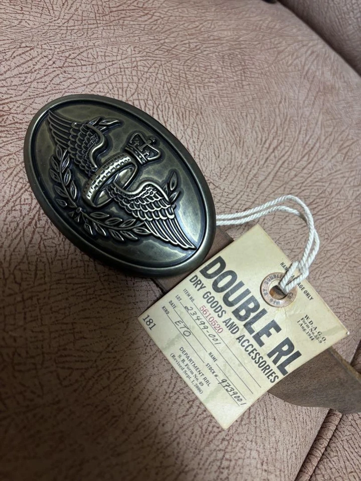 DOUBLE RL Leather Braided With Emblem RR Ralph Lauren New From Japan - Image 2 of 4