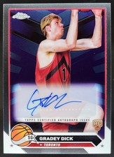 2023-24 Topps Chrome Gradey Dick Auto #CG-GD RC Toronto Raptors RM5