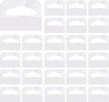 200Pcs Retail Display Tags, 1.6"X1.2" Clear Slot Hole Plastic Sticky Hang Tags S