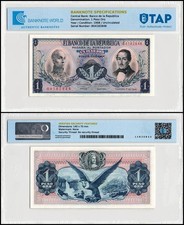 Colombia 1 Peso Oro, 1968, P-404d.3, UNC, Authenticated