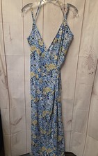Lulus Women's Size S Blue Floral Dress