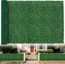 UV-Resistant Faux Boxwood Wall Roll - 71"x144" Greenery Privacy Panels