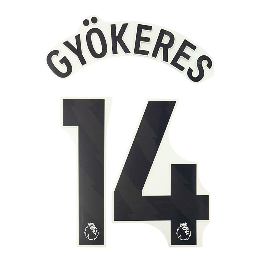 Official GYOKERES #14 EPL Black Player Size Nameblock