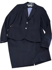 Calvin Klein Black Skirt Suit Blazer Size 8P Skirt Size 12P Business Work