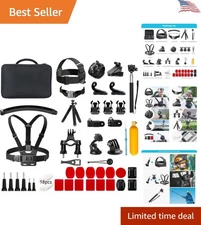 Comprehensive 60-in-1 Action Camera Mount Kit Compatible with GoPro & DJI