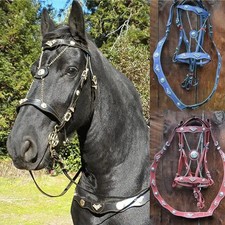 Adjustable PU Horse Reins Durable Equestrian English Training Tack For Riding