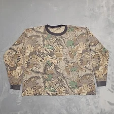 Vintage Realtree Advantage Shirt Mens XL Brown Green Camo Hunting Outdoors Tee