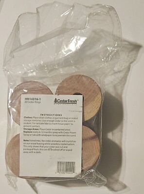 Household Essentials Red Cedar Wood Rings for Hangers (Brand New)