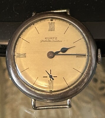 ''KURTZ Glashütter Tradition'' mit OMEGA Werk und Gehäuse Armbanduhr, RARITÄT!!!