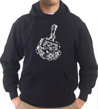 Hoodie KJ1933 Hammer Of Thor With Rune Vikings