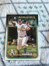 1124-23 2024 Topps Update RC Brett Harris Oakland Athletics