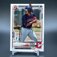 Jose Tena 1st Prospect 2021 Bowman 1st Edition Card #BFE-128 Guardians Rookie. rookie card picture