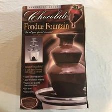 Mini Chocolate Fondue Fountain  Nostalgia Electrics 3-Tier new open box