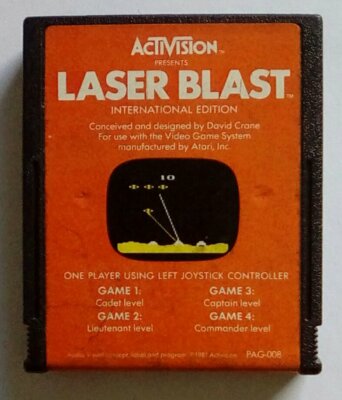 Laser Blast Atari 2600 Game Cartridge PAG008