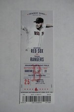 BOSTON RED SOX VS TEXAS RANGERS 5/25/2017 FULL TICKET ~ DREW POMERANZ 11Ks