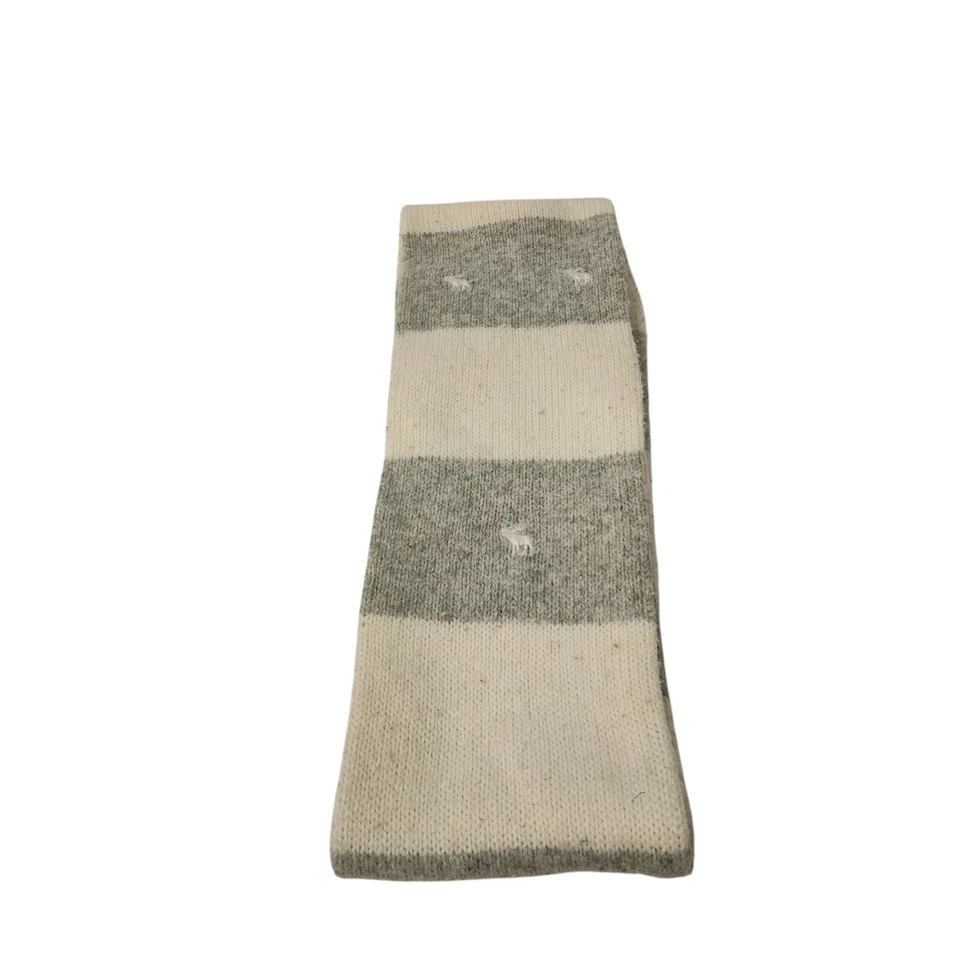 Серый и белый шарф из шерстяной смеси от Abercrombie Fitch | 6 футов длиной уютный зимний чехол - Изображение 4 из 4