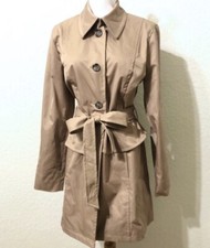 Euc Plenty By Tracy Reese Women’s Corin Peplum Trench Coat Jacket W/ Belt-p