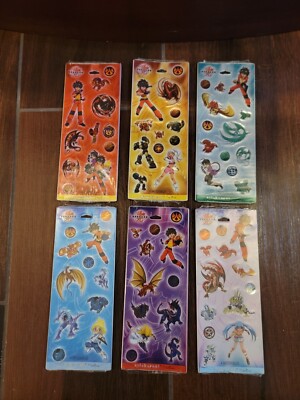 Bakugan Battle Brawlers Hallmark Stickeroni Stickers 2009 - New (Set of 6)