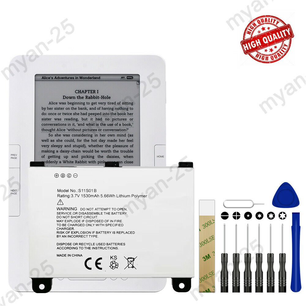 For Amazon Kindle DX 2nd Generation D00801 Replacement Battery S11S01A S11S01B